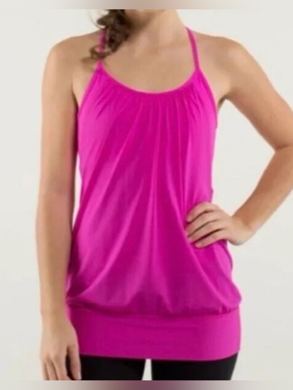 lululemon athletica Bright Hot Pink Tank Top with built in bra
